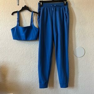 Blue Nike yoga set